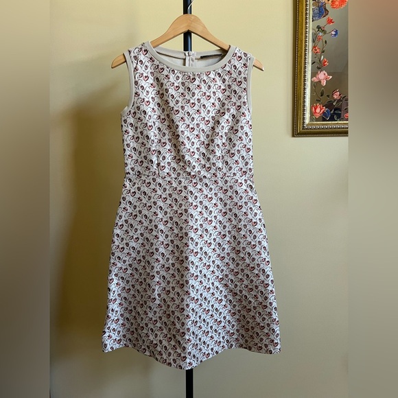 Weekend MaxMara Dress Floral Pink Beige Size L - Picture 2 of 16